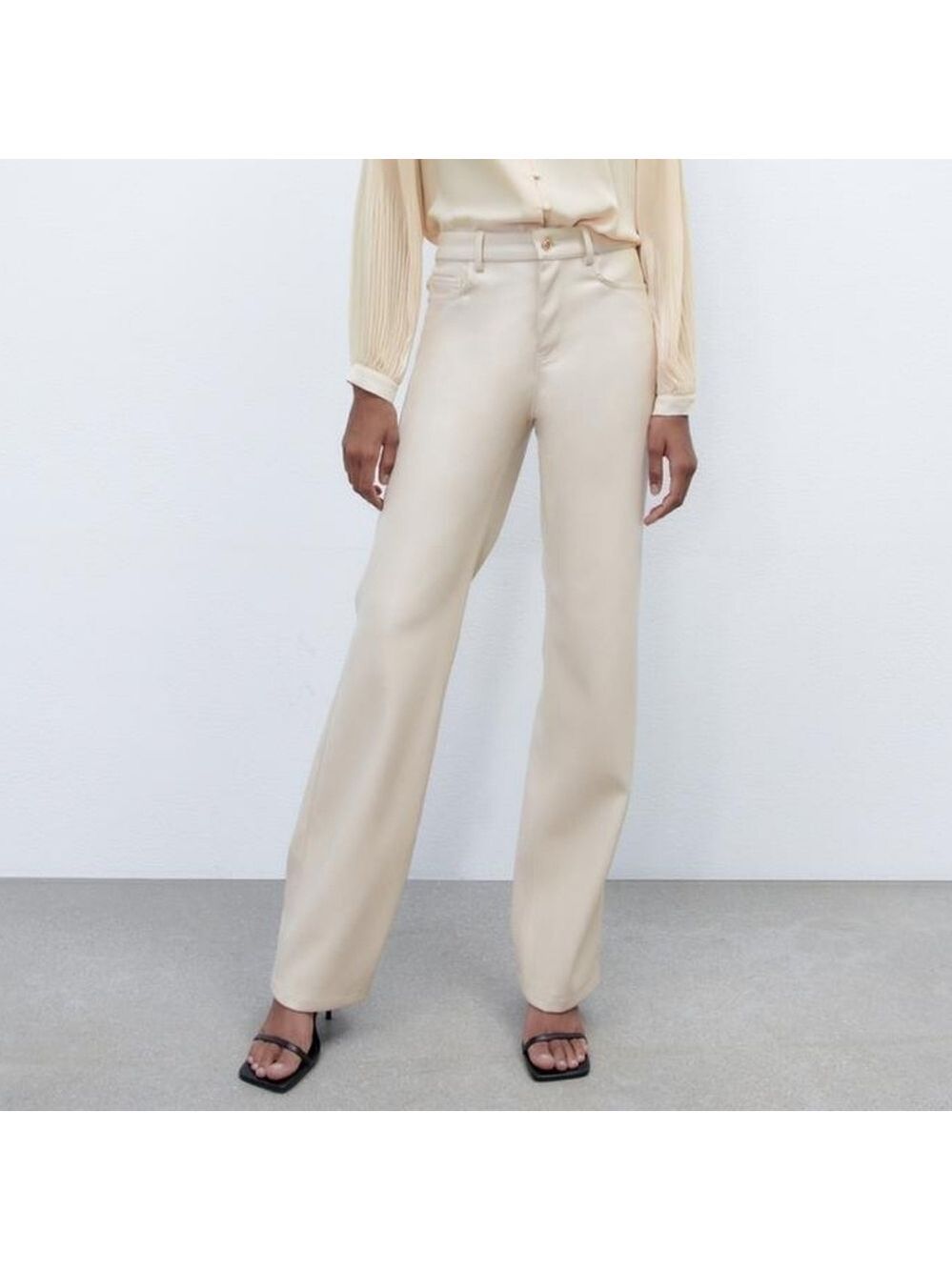 Zara Faux Leather Pants 6